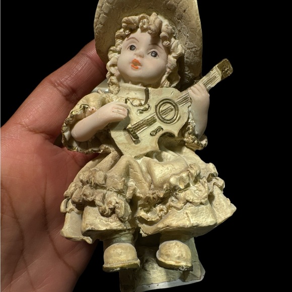 Cornerstone Creations Holiday Collection Girl Sitting On Chair Playing Ukulele - Picture 7 of 8